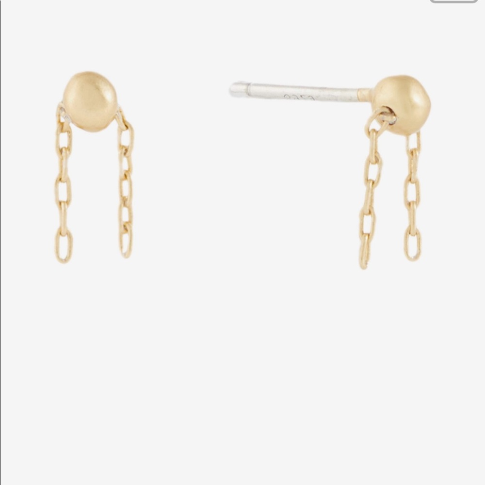 NWT Madewell® Gold Chain Stud Earrings